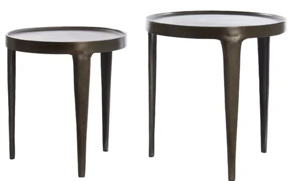 Metalowy okrągły stolik ø 43 cm Tobias – Light &amp; Living