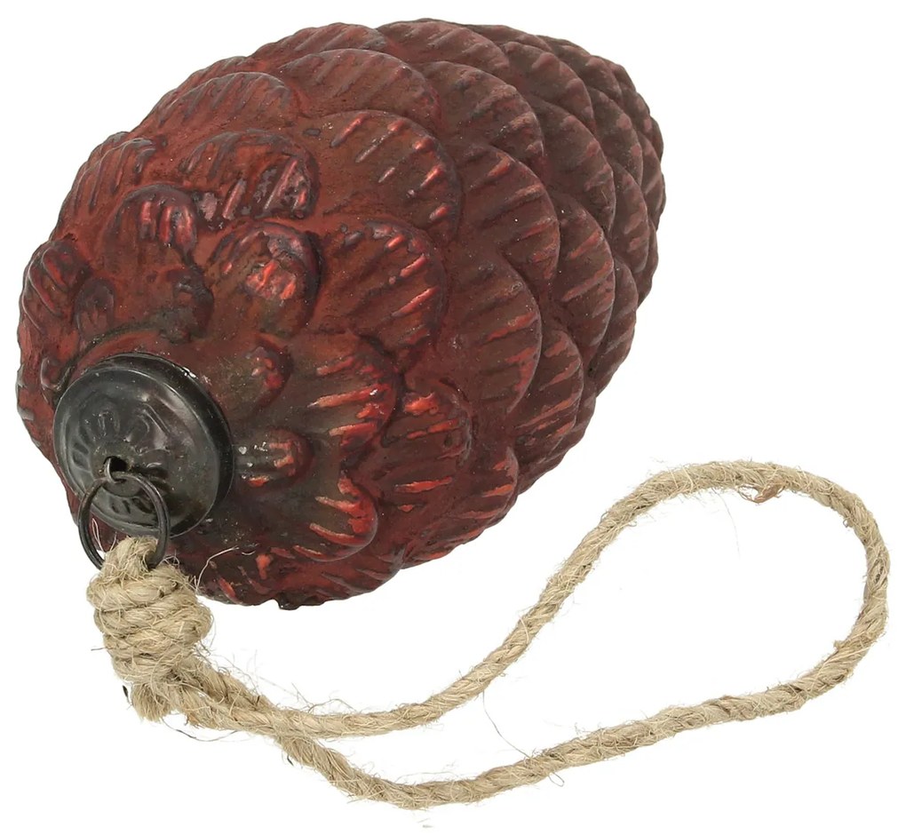 Bombka Vintage Cone 16 cm red