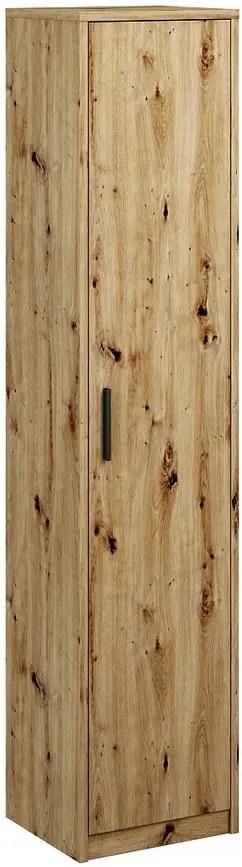 Wysoki regał z drzwiczkami dąb artisan E3-K84