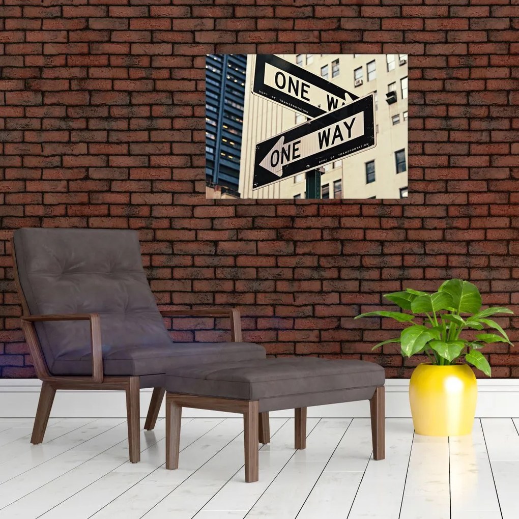 Obraz na szkle - New York ONE WAY (70x50 cm)