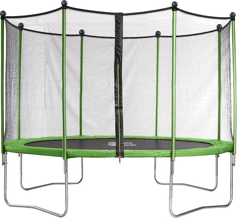 Trampolina "Yoopi" - Ø 4,25 m - z siatką + drabinką + pokrowcem + zestawem do mocowania