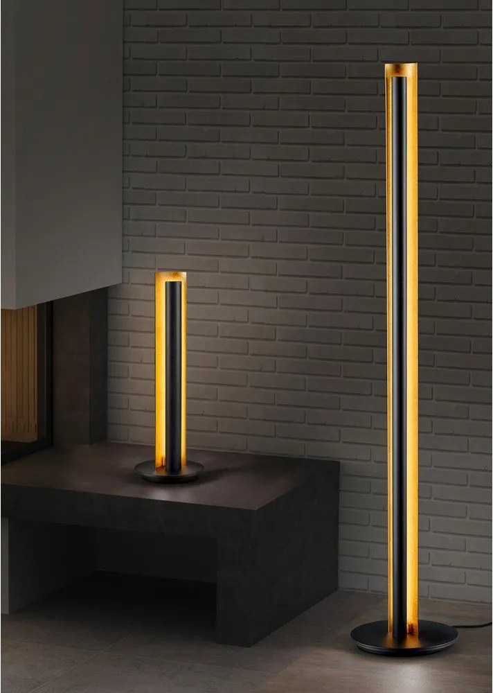 Czarna lampa stojąca LED ze ściemniaczem (wysokość 142,5 cm) Texel – Trio