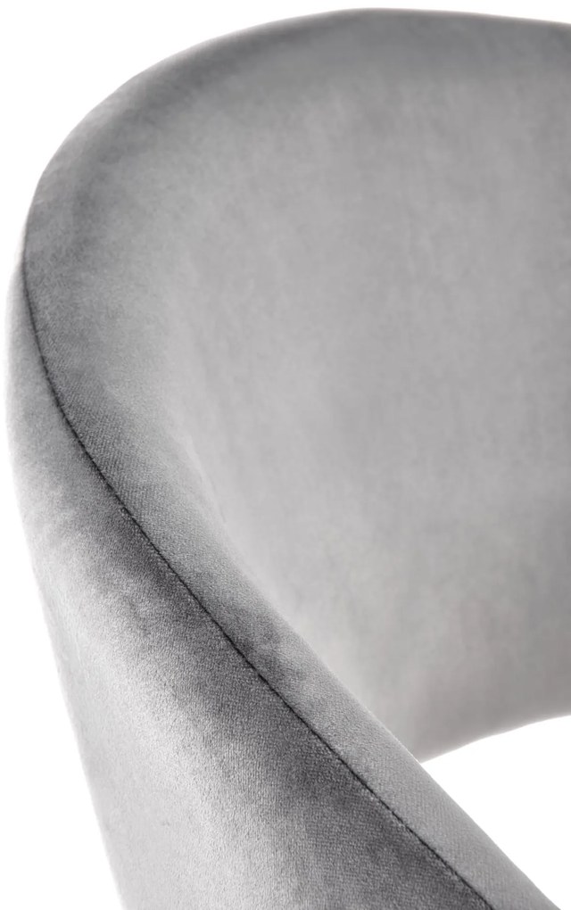 Krzesło popiel velvet K473 nowoczesne loft metalowe podłokietniki
