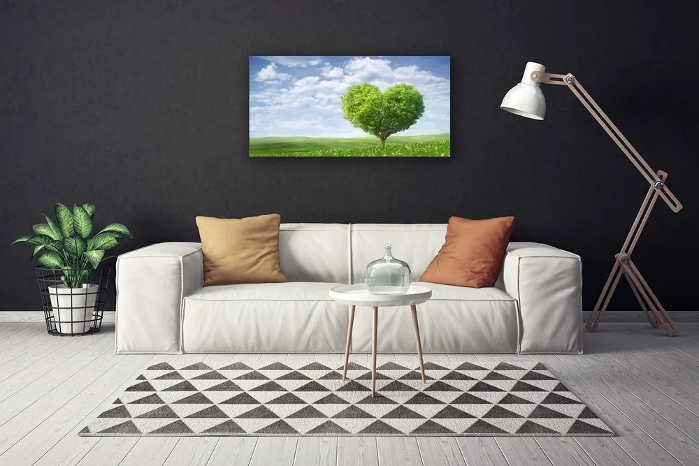 Obraz canvas na ścianę Drzewo z Motywem Serca