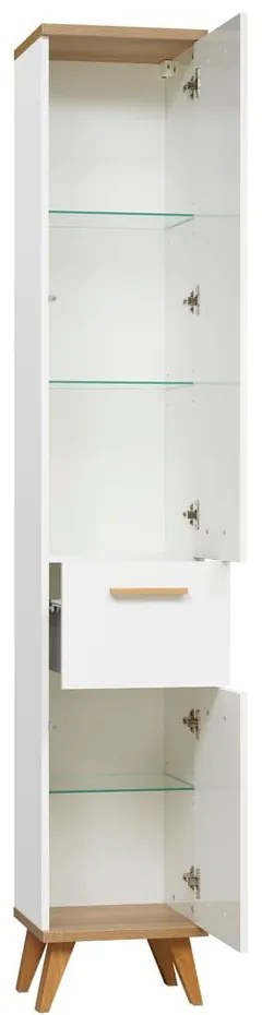 Biała wysoka szafka łazienkowa 36x205 cm Set 923 – Pelipal