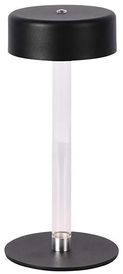 LED ładowalna lampa biurkowa 3W 5V 3000-6000K czarna, ściemnialna