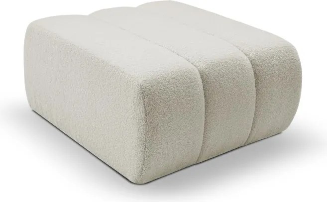 Pufa BALOO w kolorze białym w tkaninie LAMBI 09