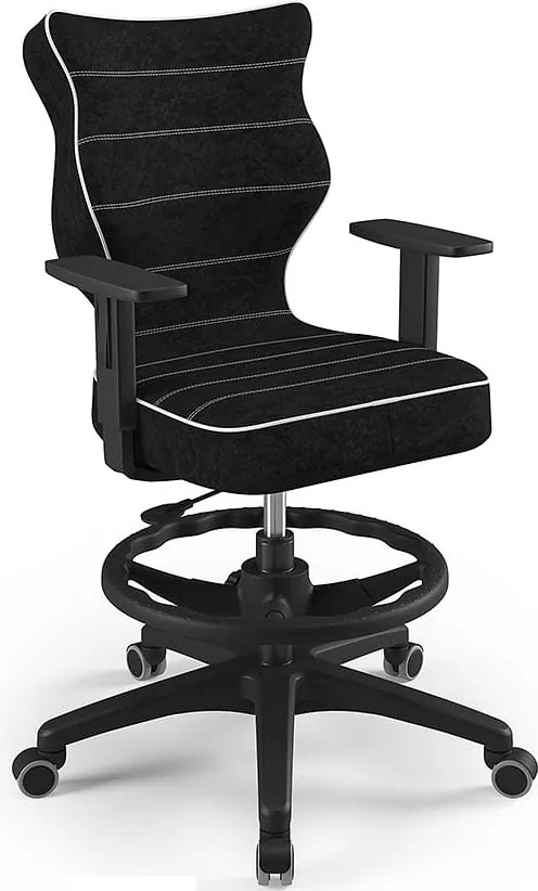 Obrotowe krzesło do biurka Duo Black rozmiar 6 (159-188 cm) z podnóżkiem
