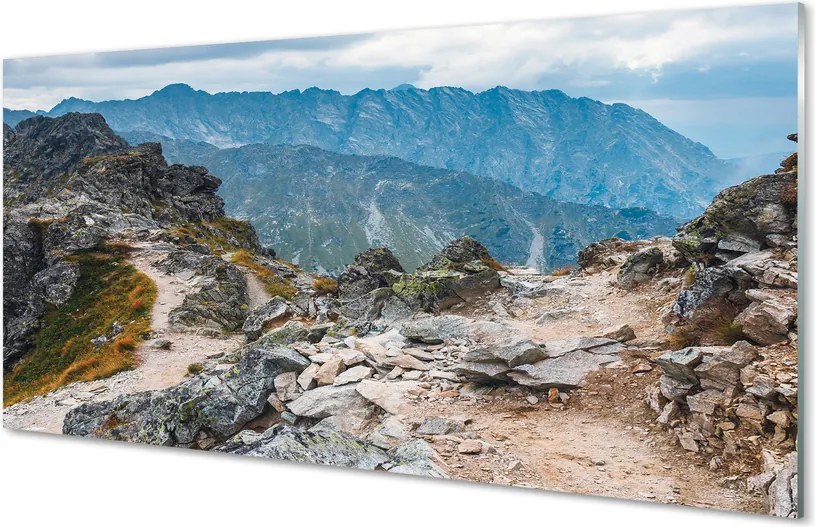 Szklany Panel Majestatyczne Pasmo Górskie