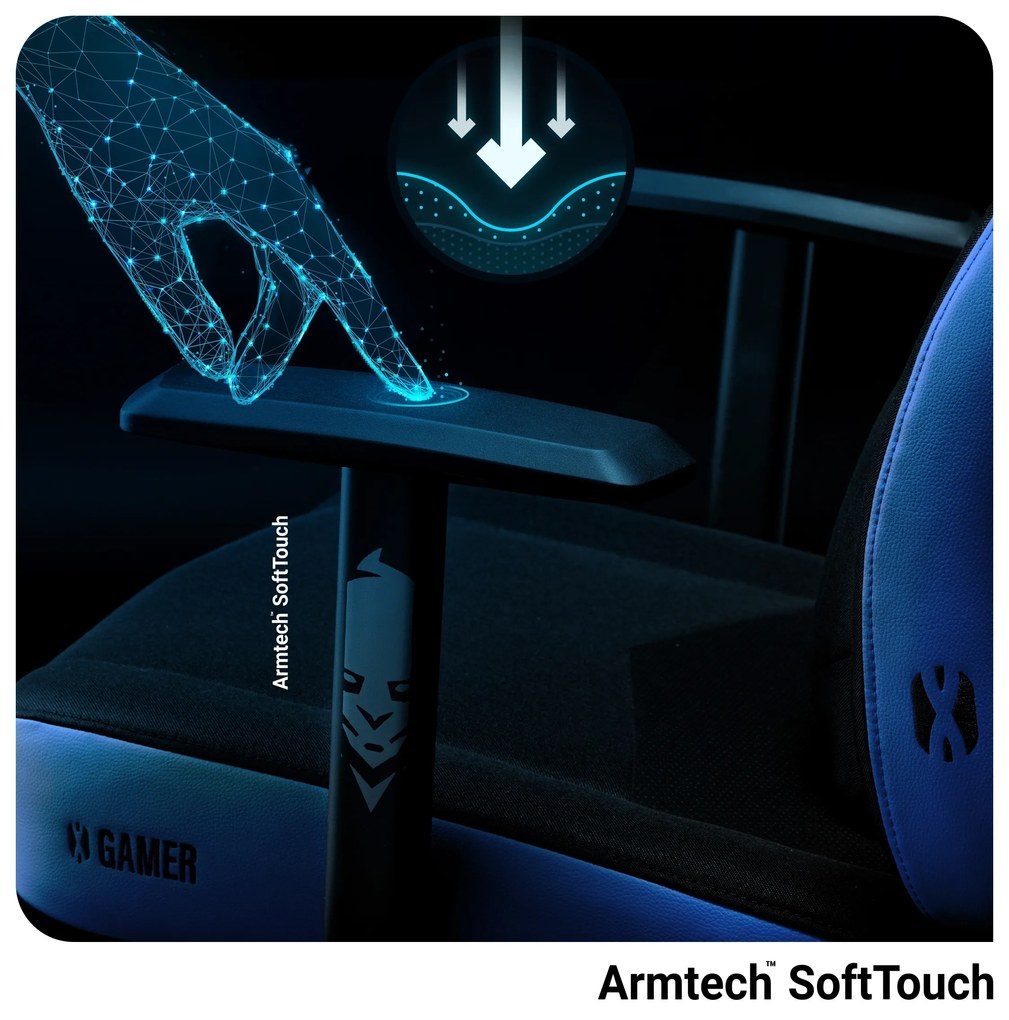 Fotel gamingowy Diablo X-Gamer 2.0 Normal Size, Cool Water