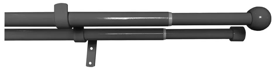 Metalowy regulowany podwójny karnisz 200 - 350 cm Koule – SP TREND