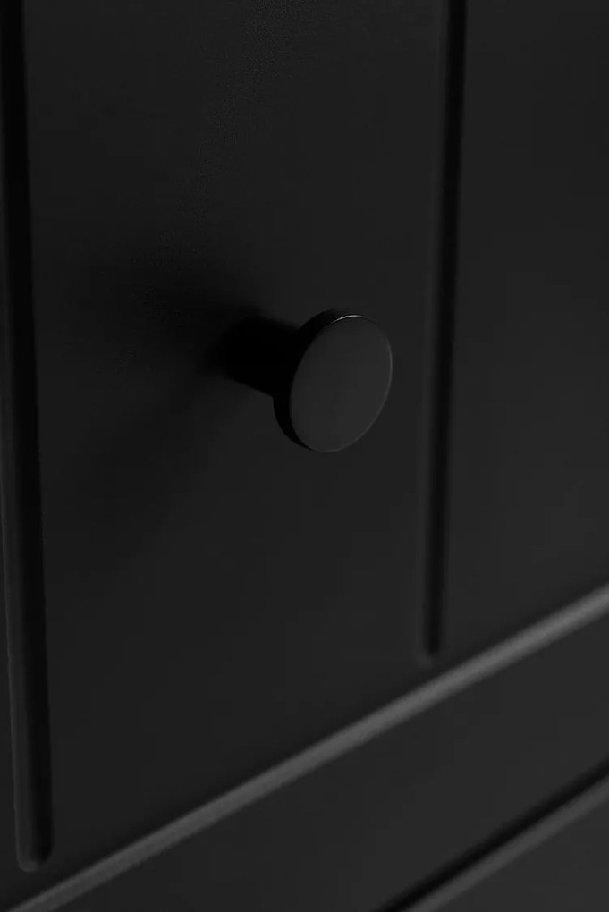 Szafka podumywalkowa w stylu klasycznym, czarna, 160 (2 x 80) x 57 x 46 cm