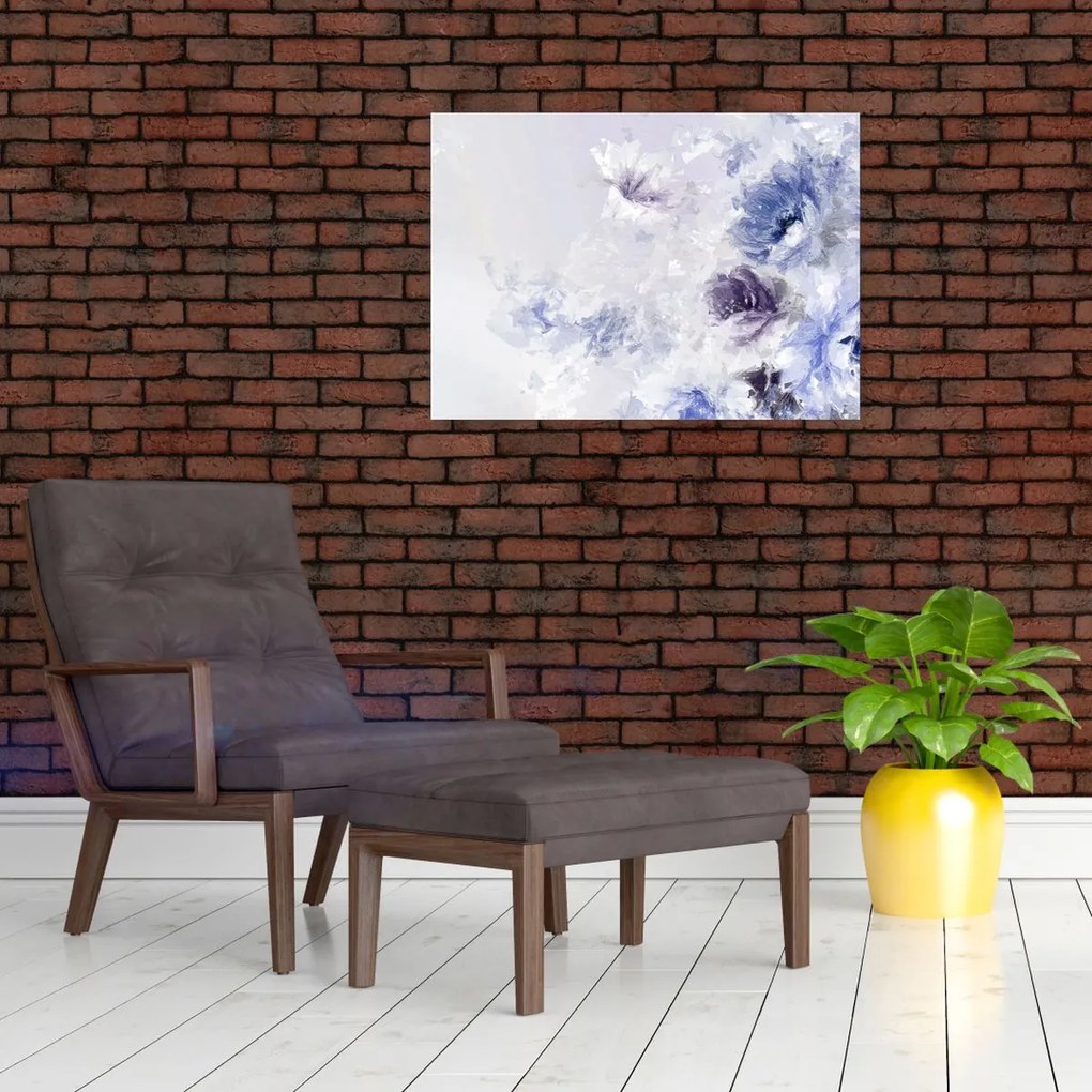 Obraz - Kwiaty, teksturowane malarstwo (70x50 cm)