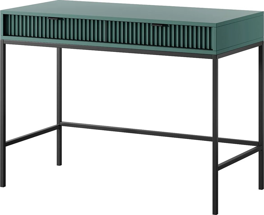 Toaletka: 2 szuflady, Labrador, stelaż czarny, 104 x 78 x 50 cm, uchwyty czarne