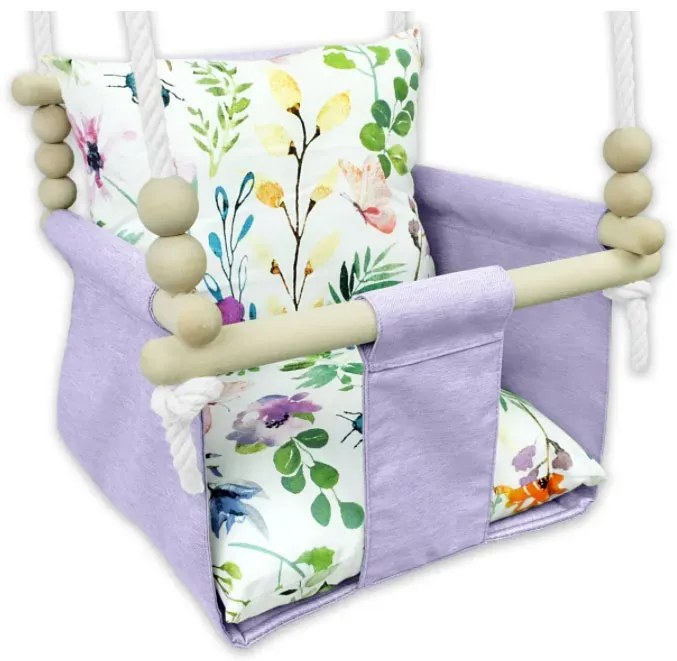 Fioletowa huśtawka dziecięca wodoodporna B3-P88