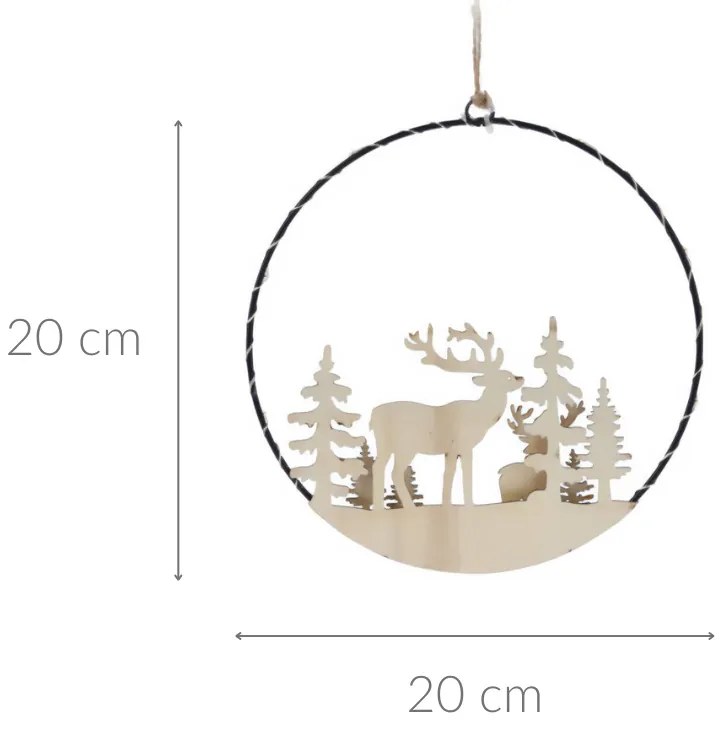 Dekoracja świąteczna z LED do zawieszenia, Ø 20 cm