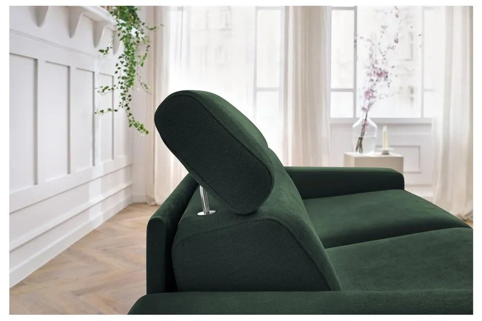Ciemnozielona rozkładana sofa 215 cm Monaco – Bobochic Paris