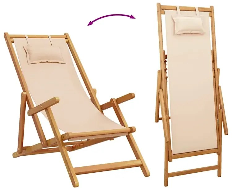 Leżak z miękką poduszką w kolorze beżowym - Sylina