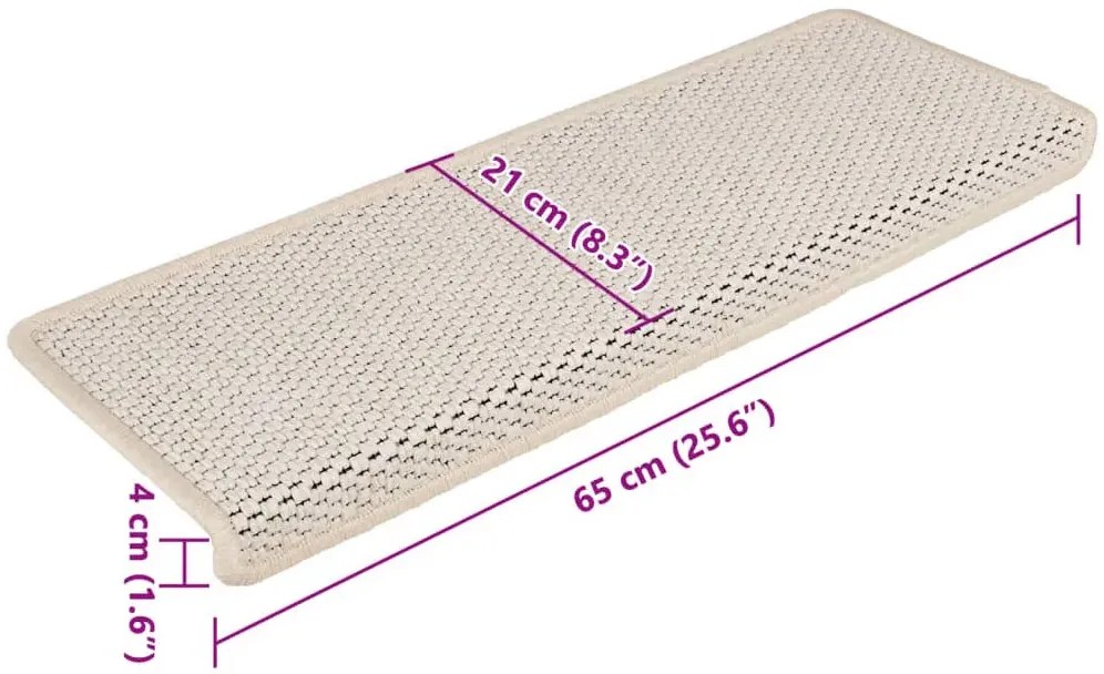 Kremowe eleganckie dywaniki na schody G2-W92