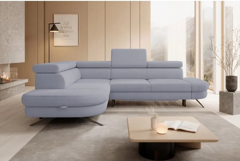 Narożnik OTIS L Lewostronny Regulowane Zagłówki wolnostojący tkanina AURORA 16 WERSAL