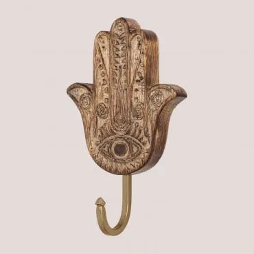 Wieszak Ścienny Z Drewna Mango Niala Drewno Mango - Sklum