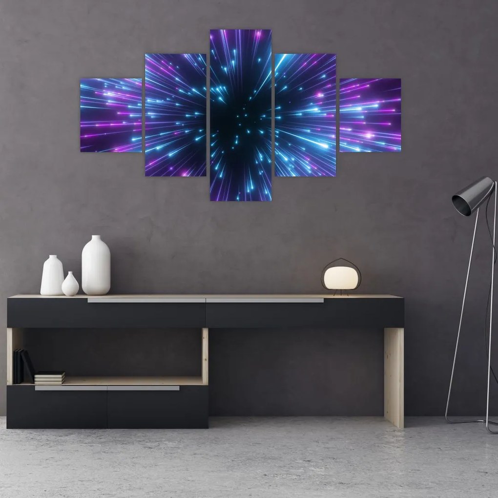 Obraz - Neonowa przestrzeń (125x70 cm)