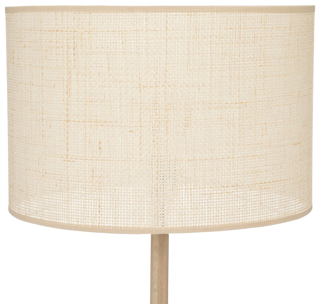 Lampa podłogowa DELLA, drewniana podstawa, 149,5 cm