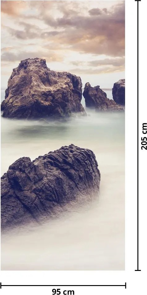 Fototapeta na drzwi - Klify we mgle (95x205cm)
