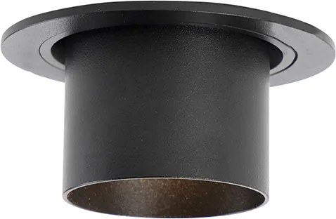 Nowoczesny reflektor wpuszczany czarny okrągły regulowany - Installa