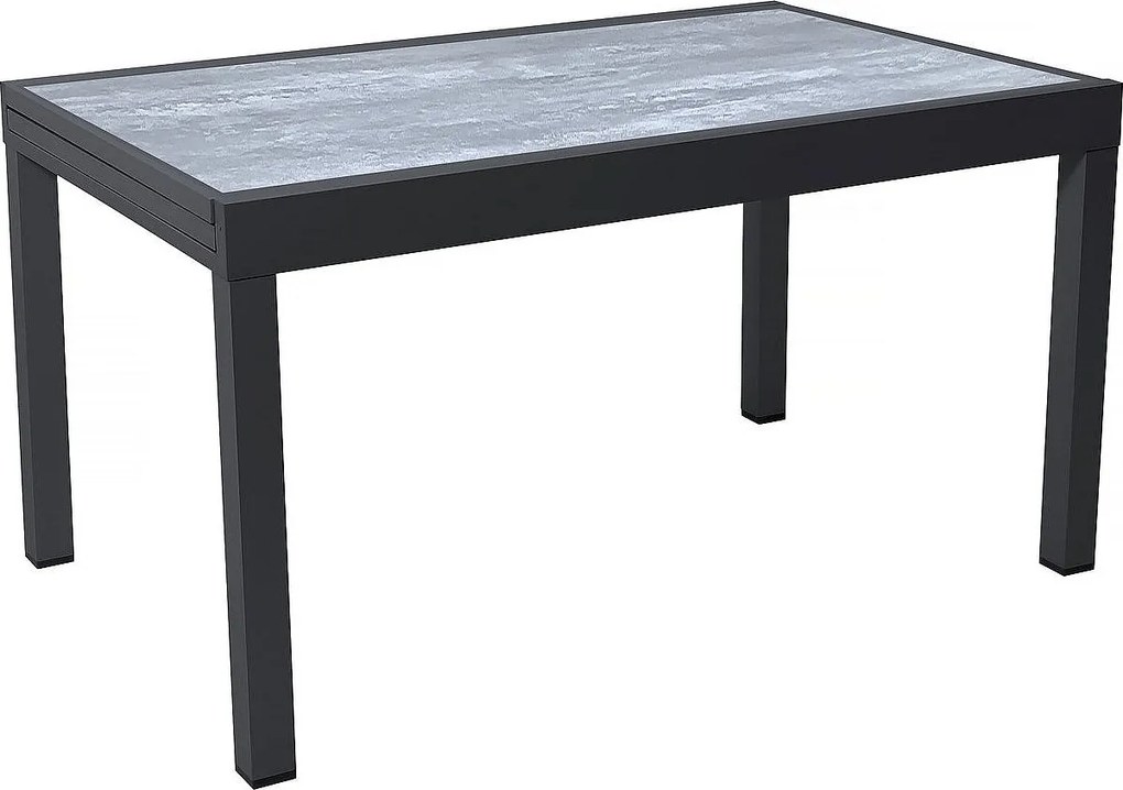 Rozkładany aluminiowy stół ogrodowy "Lagos" - 140/280 x 90 x 76 cm - Szary