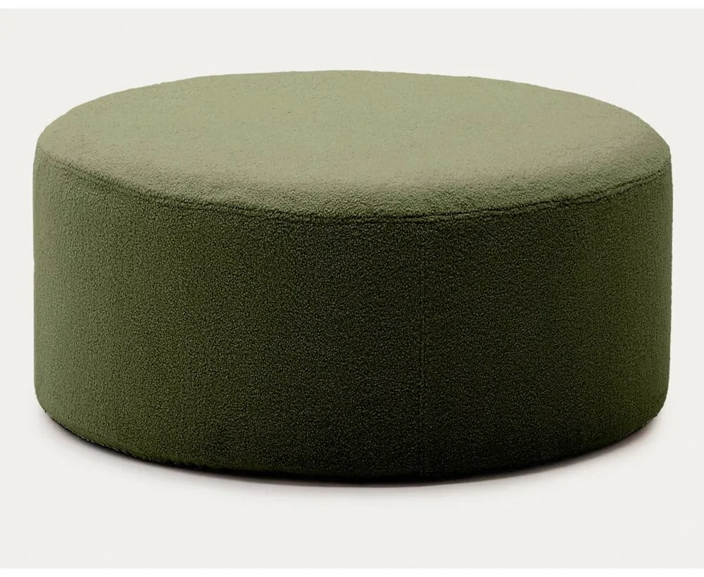 Zielony puf z materiału bouclé Kaeli – Kave Home