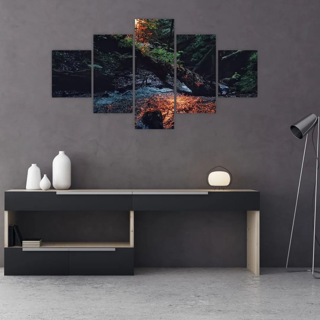 Obraz górskiej rzeki (125x70 cm)