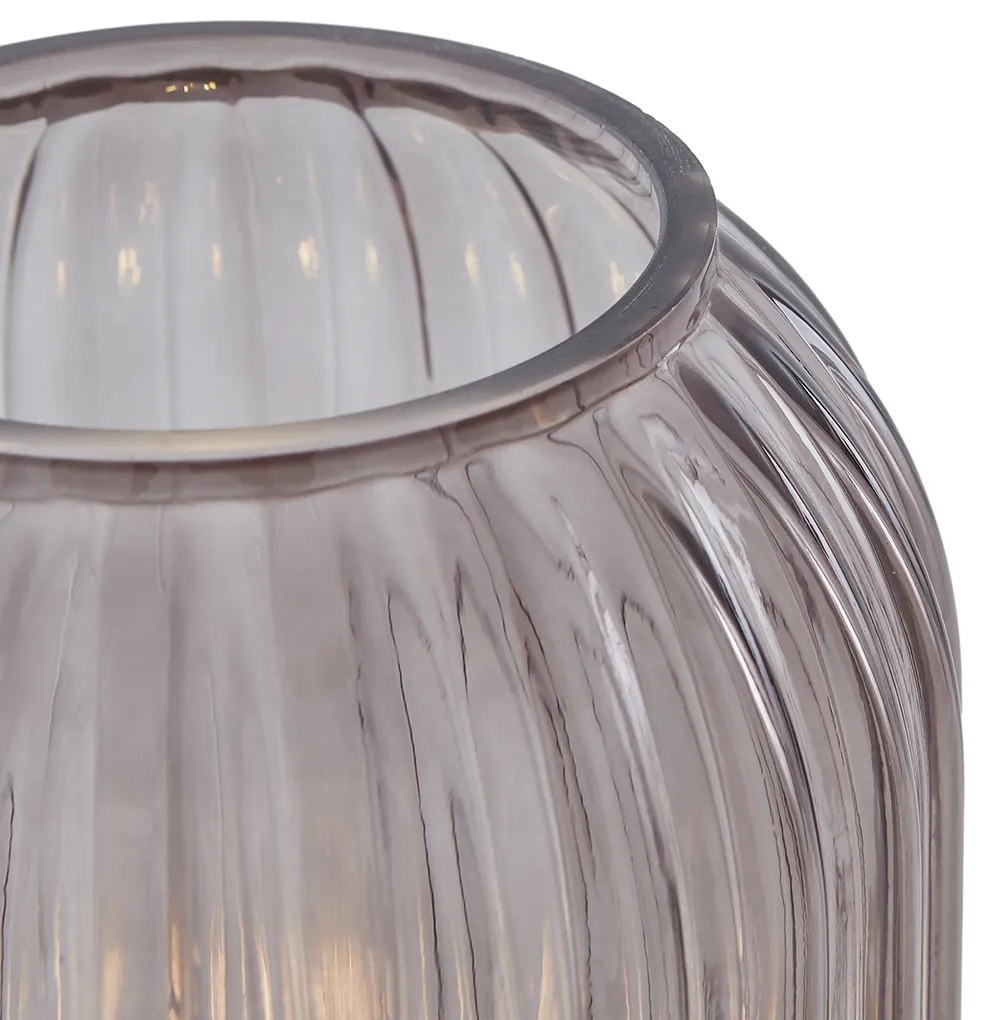 Lampa stojąca art deco czarna z dymionym szkłem - Rid ArtDeco Oswietlenie wewnetrzne