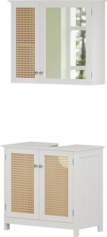 Zestaw mebli łazienkowych biały 60x35x58 rosario