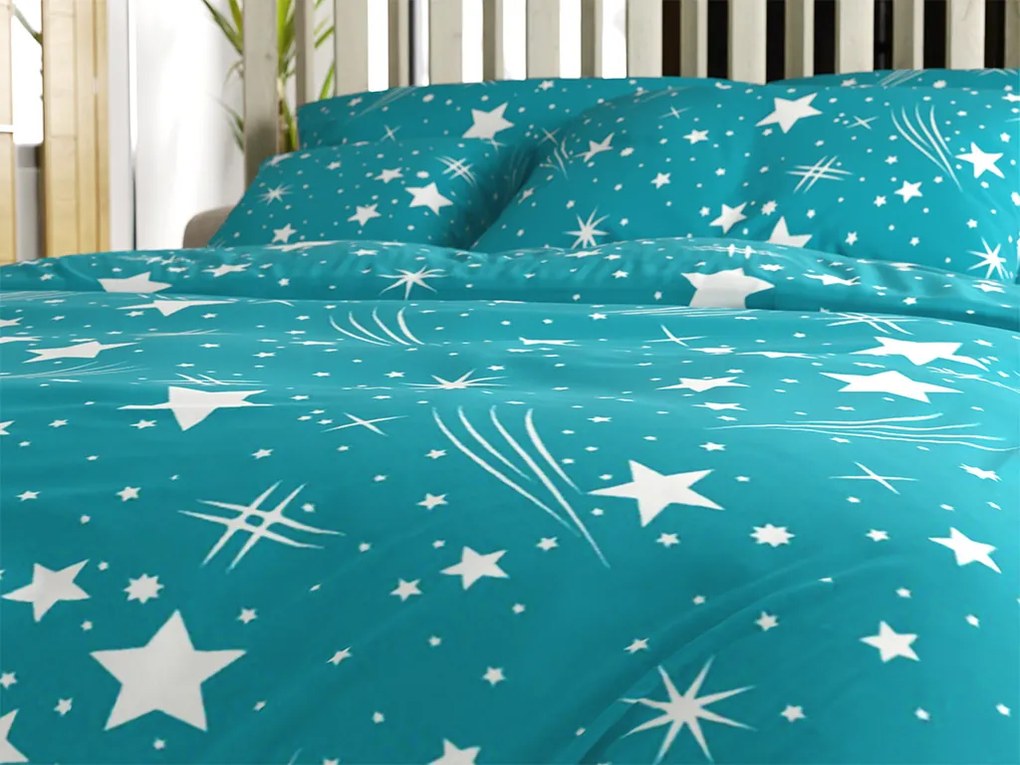 PrzytulneMieszkanie.pl PrzytulneMieszkanie.pl Pościel z mikrofibry NIGHT SKY turkusowe Rozmiar pościeli: 70 x 90 cm | 140 x 200 cm