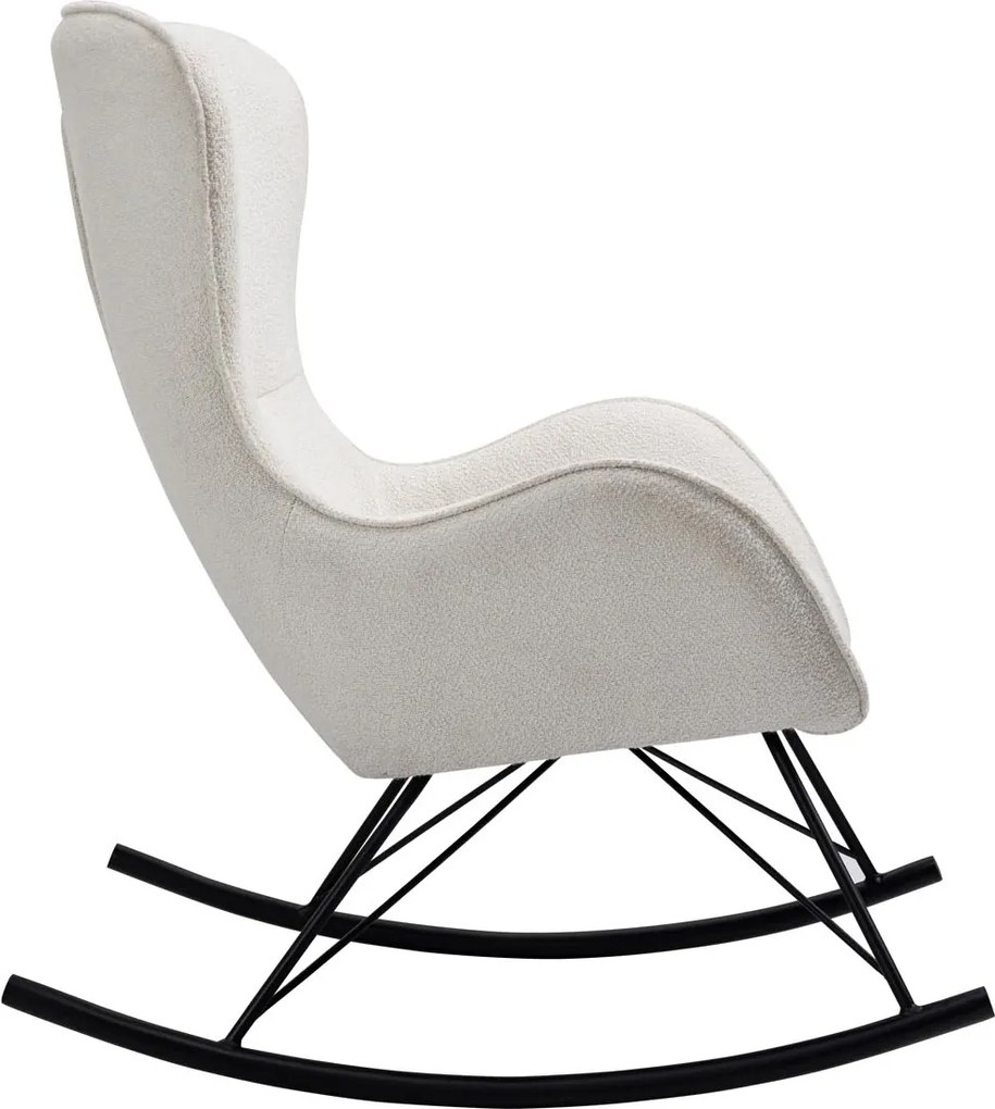 Nowoczesny fotel bujany na czarnych płozach Liberto 3