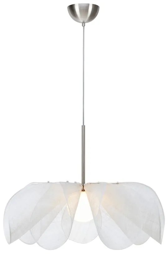 Biała lampa wisząca ze szklanym kloszem ø 75 cm Styrka – Markslöjd