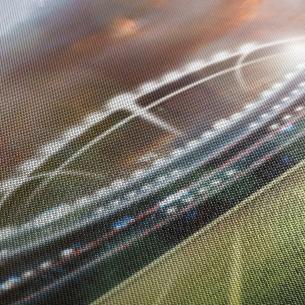Obraz - Stadion (z zegarem) (90x30 cm)