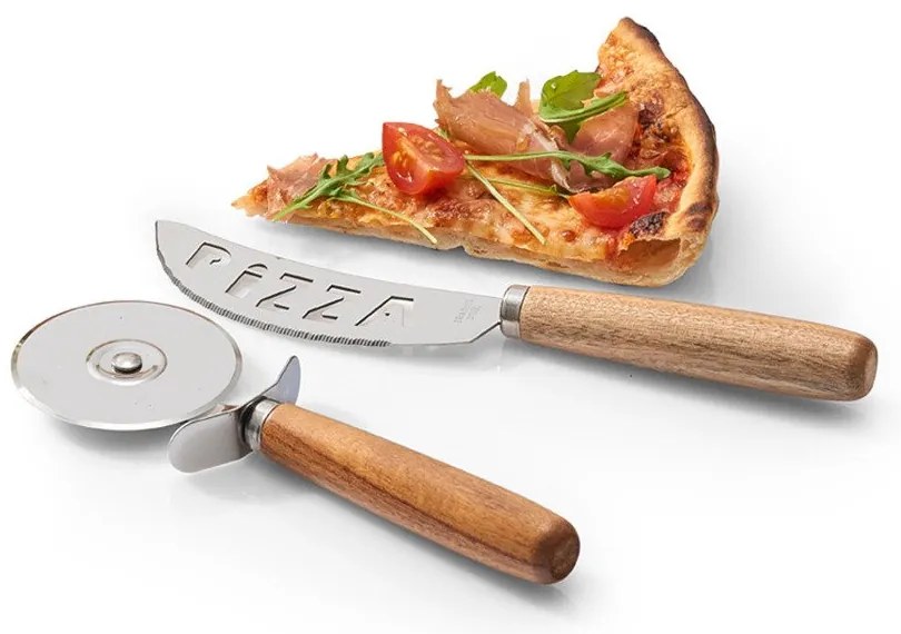 Zestaw profesjonalnych noży do pizzy, radełko do krojenia ciasta.