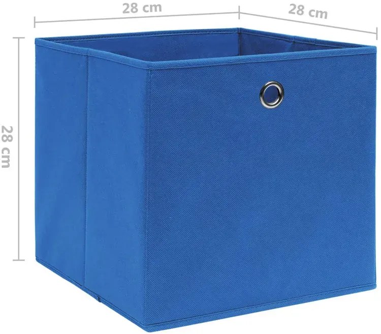 Niebieski komplet pudełek do przechowywania 4 sztuki 80cm P1-C07
