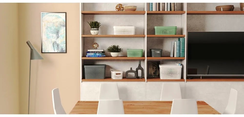 Zielony koszyk Curver Infinity Dots, 11 l