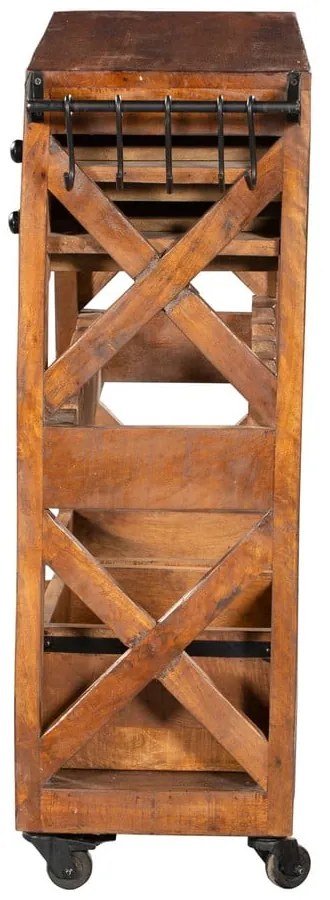 Szafka na wino z litego drewna mango liczba butelek 5, 100x92x30 cm Ravi – Interia Home & Living