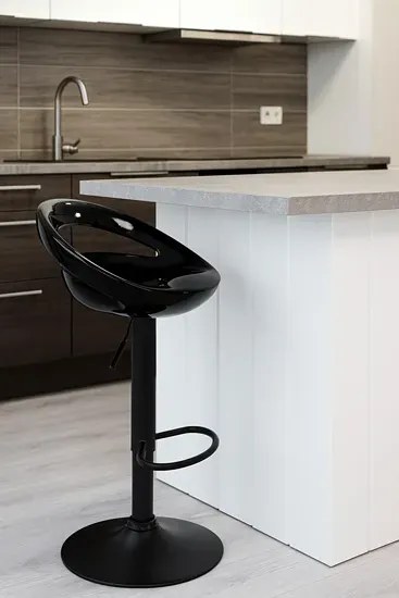 Czarny nowoczesny hoker obrotowy S1-M05