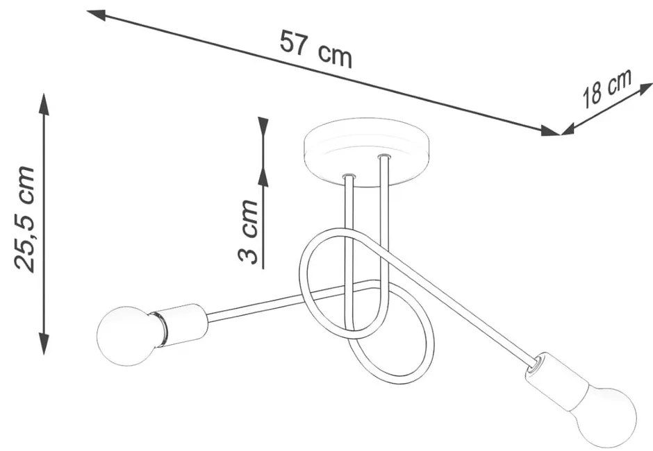 Biała lampa sufitowa 18x57 cm Opulent – Nice Lamps