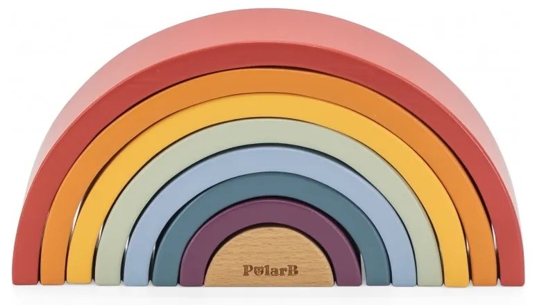 Viga polarb drewniana tęcza układanka klocki kreatywne montessori