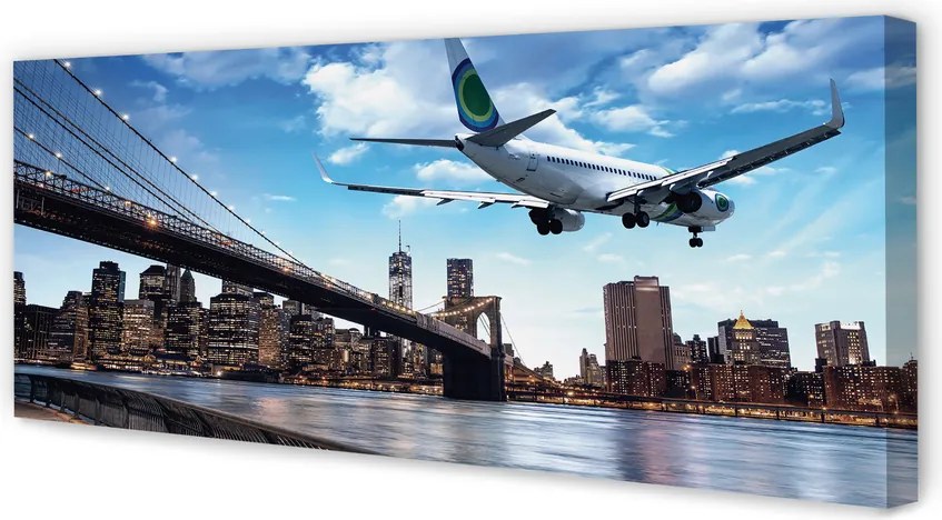 Obraz na płótnie Samolot w Podniebnej Podróży