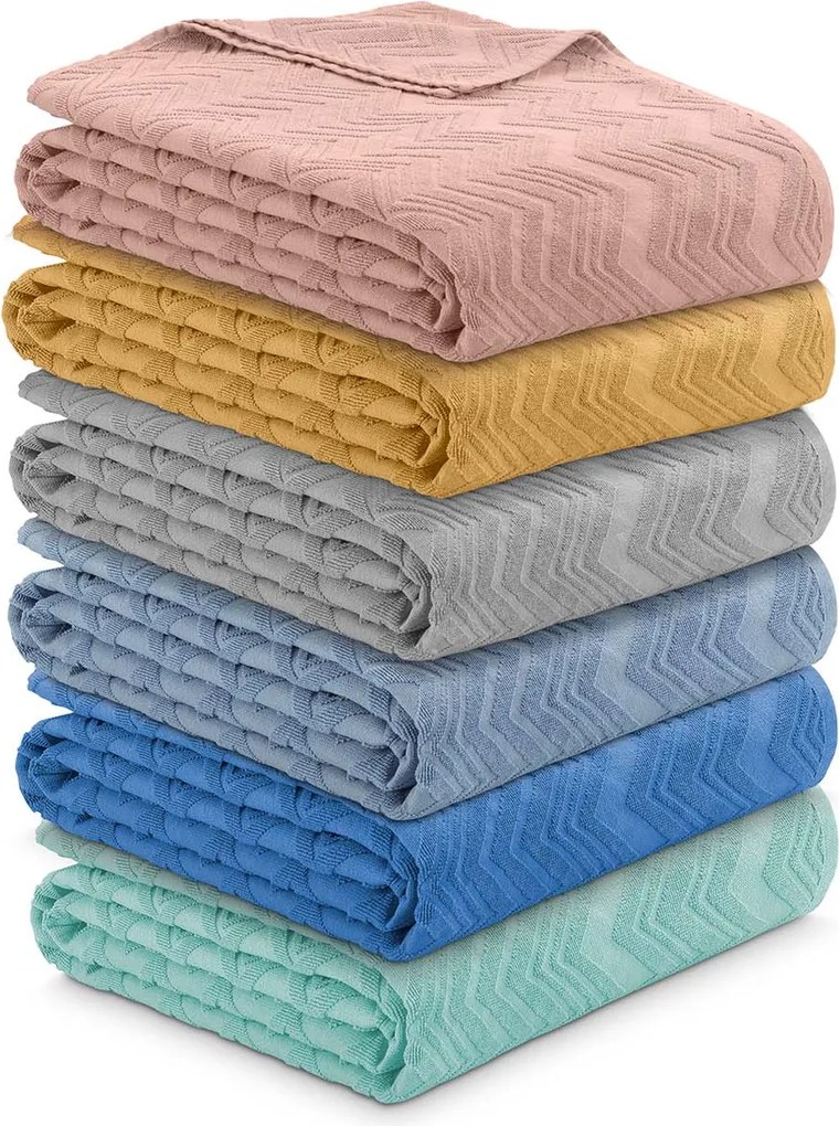 Koc frotte 130x190 cm różowy