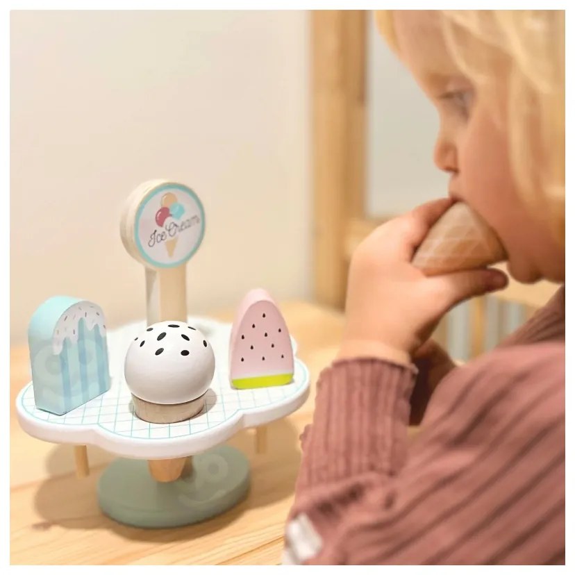 Tooky toy drewniane lody magnetyczne na stojaku