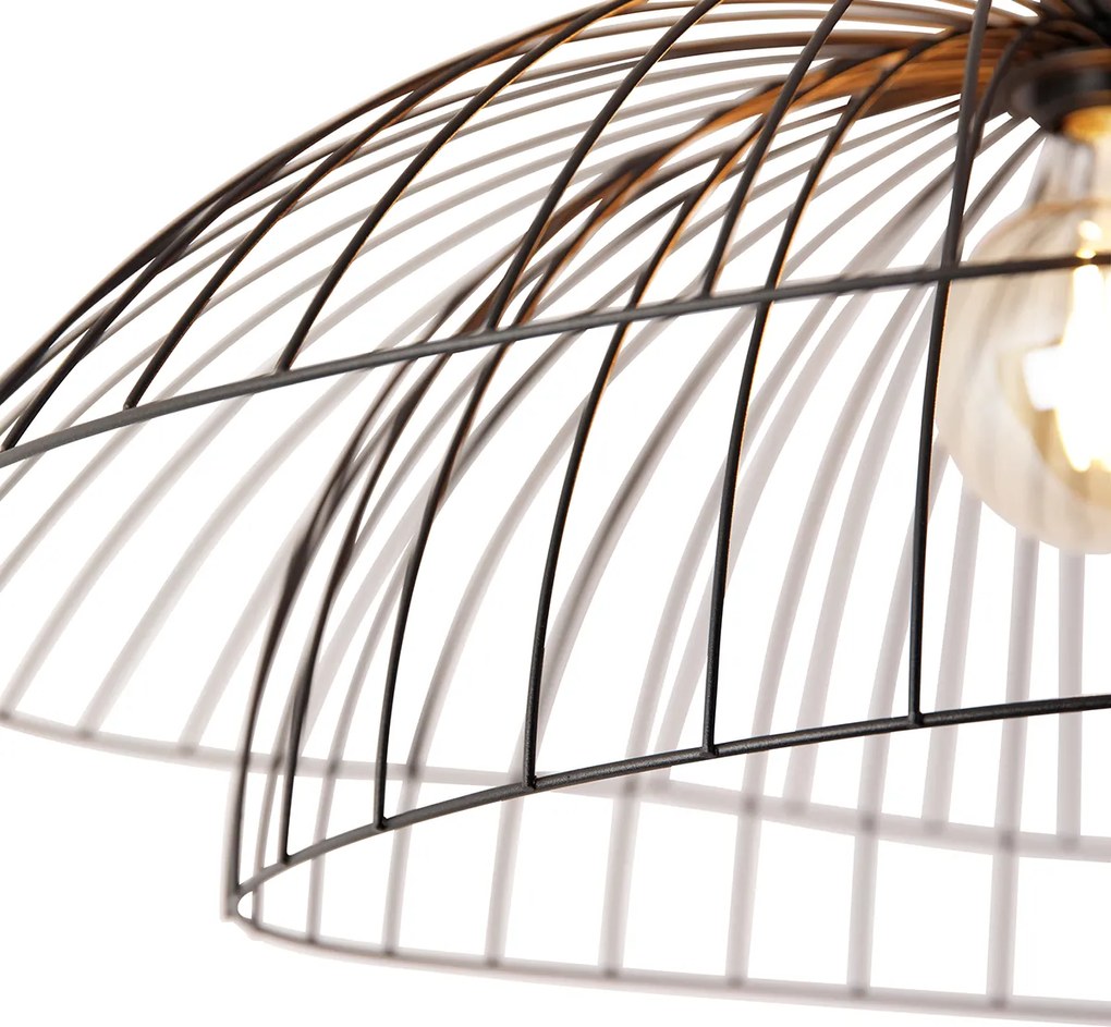 Inteligentna lampa sufitowa czarna 60 cm w tym Wifi G95 - Pua