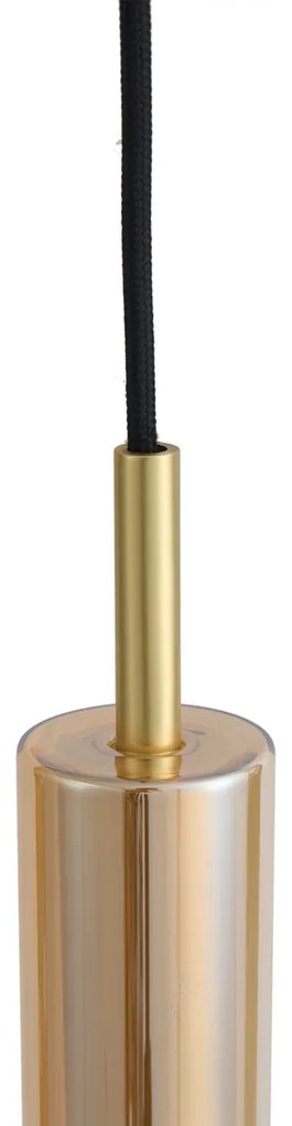 Nowoczesny reflektor złoty z bursztynowym szkłem do systemu szynowego 1-fazowego - Slimline Loyce Nowoczesny Oswietlenie wewnetrzne